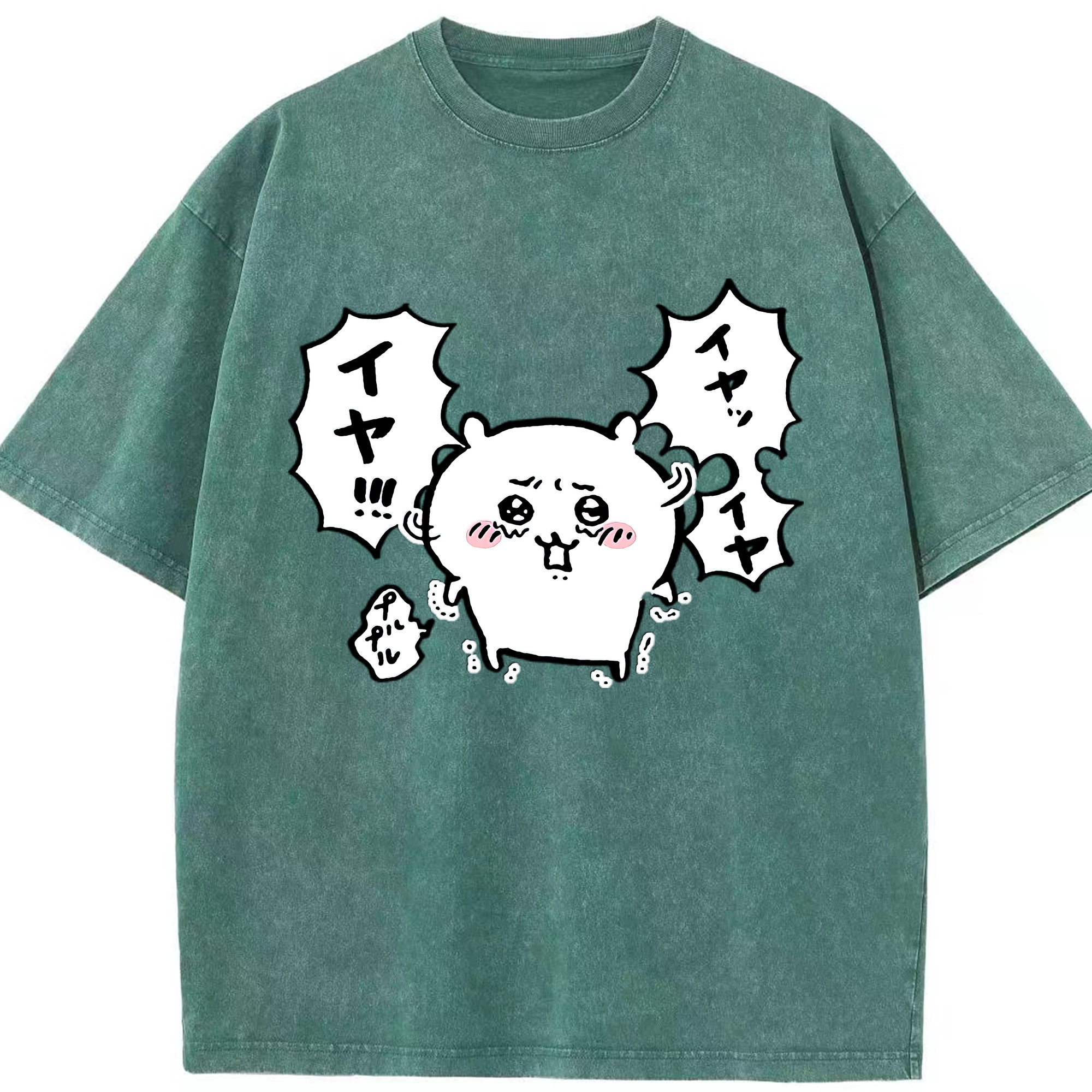 （画像用） ちいかわ ちいかわ Chii-kawa chiikawa 綿100% ヴィンテージ風 半袖Tシャツ（フロントプリント）